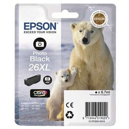 Tinteiro original fotográfico preto Epson T2631 (26XL) - C13T26314012