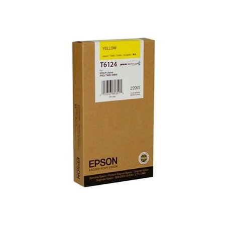 Tinteiro original Epson T6124 Amarelo - C13T612400