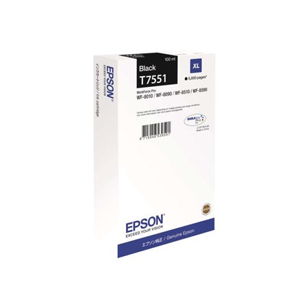 Tinteiro original preto Epson T7551 - C13T755140/C13T75514N