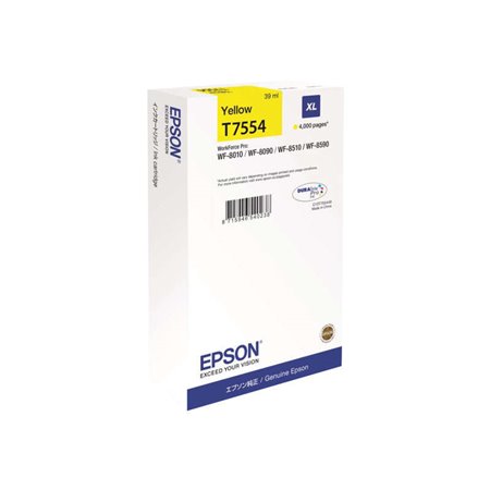 Tinteiro original Epson T7554 amarelo - C13T755440/C13T75544N