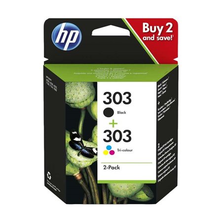 Tinteiros originais HP 303 preto + colorido, Pack de 2 - 3YM92AE