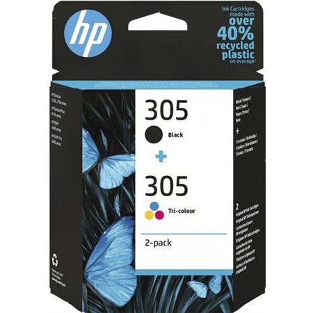 Tinteiros originais HP 305 preto + colorido, Pack de 2 - 6ZD17AE