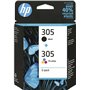 Tinteiros originais HP 305 preto + colorido, Pack de 2 - 6ZD17AE