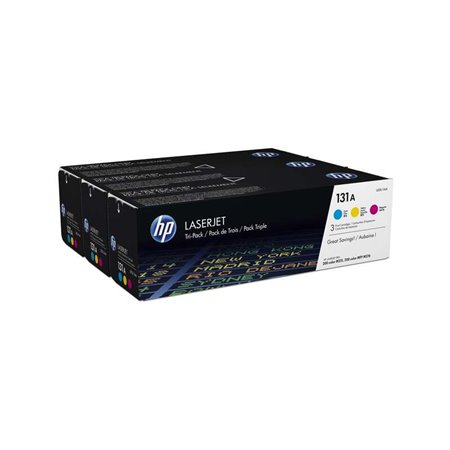 Toners originais HP CF211A/CF212A/CF213A, Pack de 3 unidades - 131A