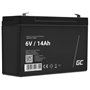 Bateria Chumbo Gel AGM 6V 14A GREEN CELL