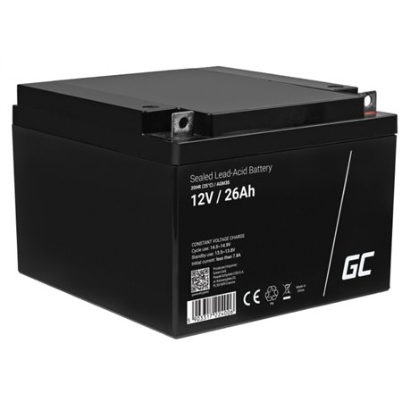 Bateria Chumbo Gel AGM 12V 26A GREEN CELL