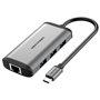 Docking USB-C Vention CNCHB/ 1xHDMI/ 3xUSB/ 1xUSB-C PD/ 1xRJ45/ Cinza