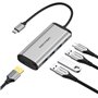 Docking USB-C Vention CNBHB/ 1xHDMI/ 3xUSB/ 1xUSB-C PD/ Cinza