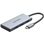 Docking USB-C Vention TOOHB/ 1xHDMI/ 3xUSB/ 1xLeitor de Cartões SD e MicroSD/ Cinza