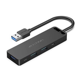 Docking USB 3.0 Vention CHVBB/ 3xUSB/ 1xMicroUSB PD/ 1xLeitor de Cartões/ Preto