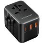 Carregador de Parede Universal Vention FJEB0/ Tomada de Corrente Universal/ 1xUSB-C/ 2xUSB/ 65W
