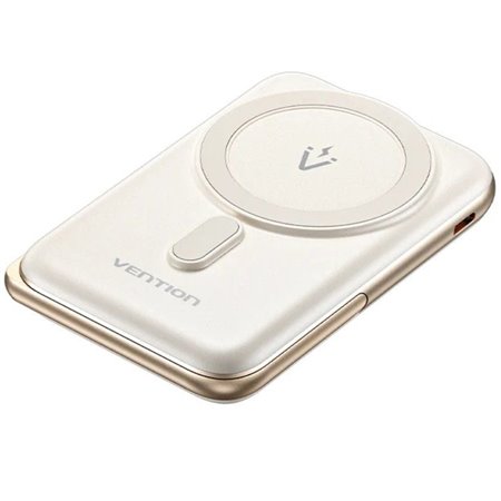 Powerbank 10000mAh Vention FHNW0/ 20W/ Wireless/ Branca