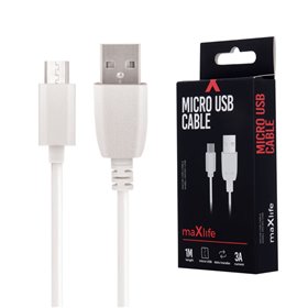 Cabo Usb-A 2.0 3A Macho / Micro Usb-B Branco 1M