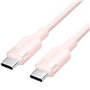 Cabo USB 2.0 USB-C 3A Vention TRDPF/ USB-C Macho - USB-C Macho/ Até 60W/ 480Mbps/ 1m/ Rosa