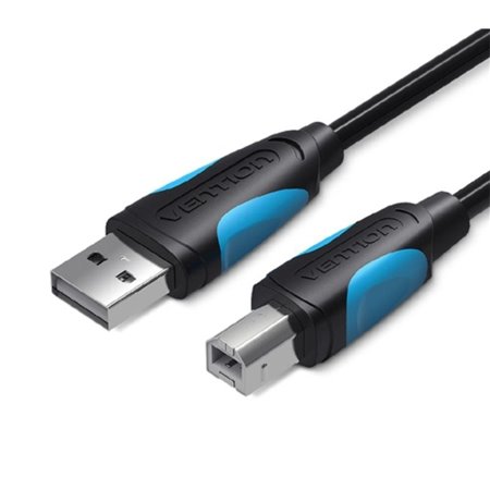 Cabo USB 2.0 Impressora Vention VAS-A16-B150/ USB Tipo-B Macho - USB Macho/ 480Mbps/ 1.5m/ Preto