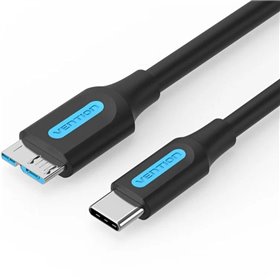 Cabo USB 3.0 Vention CQABF, microUSB Macho - USB Tipo-C Macho, 5Gbps, 1m, Preto Cabo USB 3.0 Vention CQABF/ MicroUSB Macho - USB-C Macho/ 5Gbps/ 1m/ Preto
