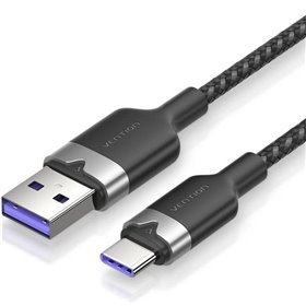Cabo USB 2.0 Tipo-C Vention CTOBH, USB Tipo-C Macho - USB Macho, Até 100W, 480Mbps, 2m, Preto Cabo USB 2.0 USB-C Vention CTOBH/ USB-C Macho - USB Macho/ Até 100W/ 480Mbps/ 2m/ Preto