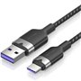Cabo USB 2.0 USB-C Vention CTOBH/ USB-C Macho - USB Macho/ Até 100W/ 480Mbps/ 2m/ Preto