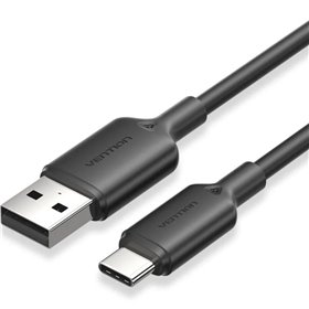 Cabo USB 2.0 Tipo-C Vention CTQBH, USB Tipo-C Macho - USB Macho, Até 60W, 480Mbps, 2m, Preto Cabo USB 2.0 USB-C Vention CTQBH/ USB-C Macho - USB Macho/ Até 60W/ 480Mbps/ 2m/ Preto