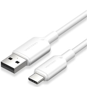 Cabo USB 2.0 Tipo-C Vention CTQWH, USB Tipo-C Macho - USB Macho, Até 60W, 480Mbps, 2m, Branco Cabo USB 2.0 USB-C Vention CTQWH/ USB-C Macho - USB Macho/ Até 60W/ 480Mbps/ 2m/ Branco