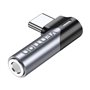 Adaptador Audio Vention BGWH0/ Jack 3.5 Fêmea - USB-C Macho/ Cinza