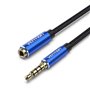 Cabo Stereo Vention BHCLJ/ Jack 3.5 Macho - Jack 3.5 Fêmea/ 5m/ Azul