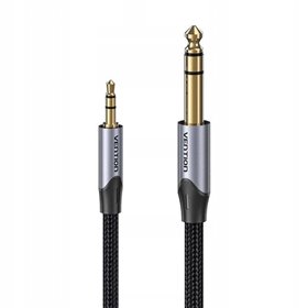 Cabo Stereo Vention BAUHD/ Jack 3.5 Macho - Jack 6.3 Macho/ 50cm/ Cinza