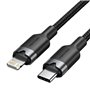 Cabo USB-C Lightning Vention LALBF/ USB-C Macho - Lightning Macho/ 27W/ 480Mbps/ 1m/ Preto