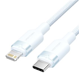 Cabo USB-C Lightning Vention LALSF/ USB-C Macho - Lightning Macho/ 27W/ 480Mbps/ 1m/ Azul