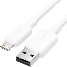 Cabo USB 2.0 Lightning Vention LAMWH/ USB Macho - Lightning Macho/ 480Mbps/ 2m/ Branco