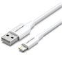 Cabo USB 2.0 Lightning Vention LAIWF/ USB Macho - Lightning Macho/ 480Mbps/ 1m/ Branco