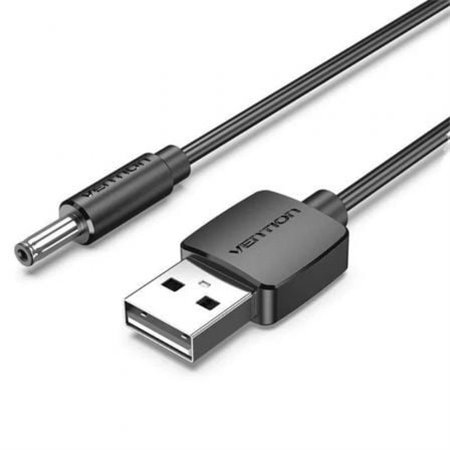 Cabo Alimentação Vention CEXBF/ USB Macho - DC 3.5mm Macho/ 1m/ Preto