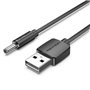 Cabo Alimentação Vention CEXBF/ USB Macho - DC 3.5mm Macho/ 1m/ Preto