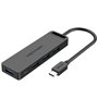 Hub USB-C Vention TGKBD/ 4xUSB/ 1xMicroUSB PD/ 50cm