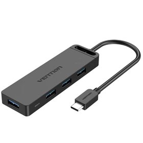 Hub USB-C Vention TGKBF/ 4xUSB/ 1xMicroUSB PD/ 1m