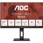 Monitor profissional AOC 27E3QAF de 27" / Full HD / Multimídia / Altura ajustável / Preto