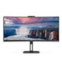 Monitor profissional curvo ultrawide AOC CU34V5CW/BK de 34"/ UWQHD/ Webcam/ Multimídia/ Altura ajustável/ Preto