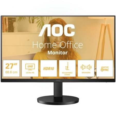 Monitor profissional AOC U27B3AF 27"/ 4K/ Multimídia/ Altura ajustável/ Preto