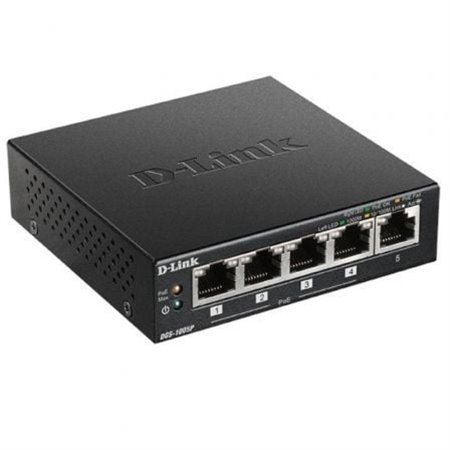 Switch D-Link DGS-1005P 5 Portas/RJ-45 10/100/1000 PoE