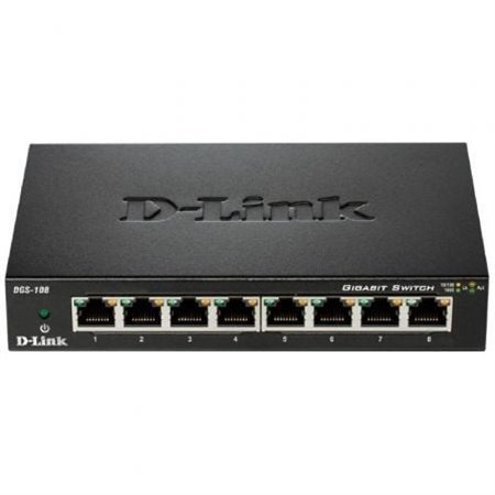 Switch D-Link DGS-108 8 Portas/RJ-45 10/100/1000