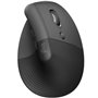 Mouse ergonômico vertical Logitech Lift, mouse sem fio Bluetooth, 2,4 GHz, até 4000 DPI, grafite