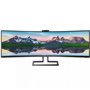 Philips 499P9H Monitor profissional ultrawide curvo de 48,8"/ QHD duplo/ Webcam/ Multimídia/ Altura ajustável/ Preto