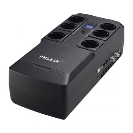 UPS interativo de linha Phasak Kryptos 800 VA/ 480 W/ 6 saídas/ formato de bloco