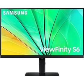 Monitor profissional Samsung ViewFinity S6 S24D600EAU 24" QHD, altura ajustável, preto