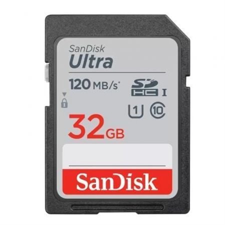 Cartão de memória SanDisk Ultra 32GB SD HC UHS-I - SDXC/ Classe 10/ 120 MB