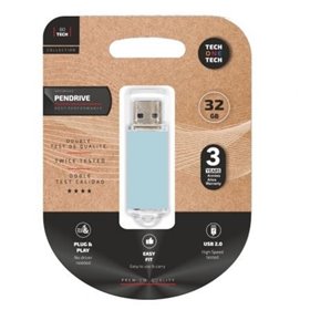Pendrive 32GB Tech One Tech Basic USB 2.0/ Azul Céu