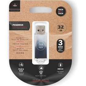 Pendrive 32GB Tech One Tech Be B&W USB 2.0/ Preto e Branco Degradê