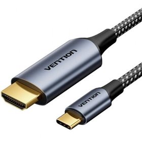 Cabo Conversor HDMI 2.0 4K Vention CRHHAC, USB Tipo-C Macho - HDMI Macho, 1.8m, Preto