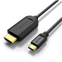 Cabo Conversor HDMI 1.4 4K Vention CGUBF, USB Tipo-C Macho - HDMI Macho, 1m, Preto