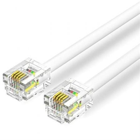 Cabo de Telefone RJ11 6P4C Vention IQBWI, 3m, Branco